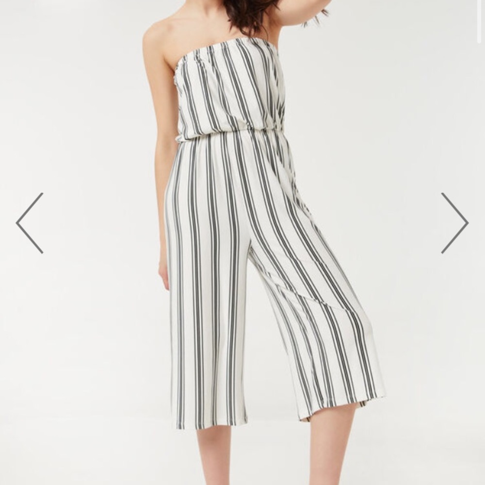 Ardene -Women’s Black&White Striped Tube Romper-XS